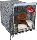 Explore Land Pattern Dog Crate Cover for 24 Inches Wire Cage, Heavy-Duty Polyester 1 2 3 Doors Standard Metal Pet Kennel Enclosure (Morocco)