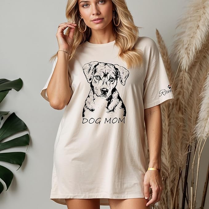 Custom Dog Mom Shirt Gifts for Women, Mother's Day Hoodie, Custom Shirt with Dog Picture for Women