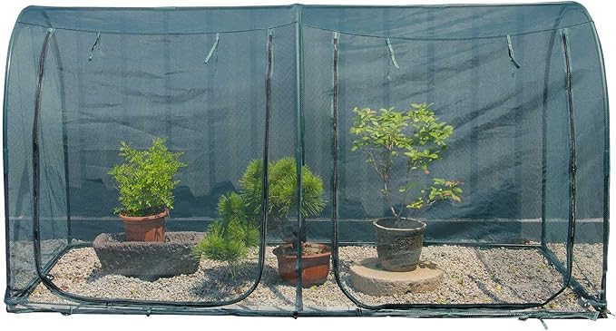 Large Tunnel 8.2'x4' Plant Netting Cover 4FT Tall Crop Cage Netting Pest Guard Cover for Vegetables Fruits Durable Gardening Net for Plant and Animal