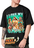 Tehg & Tuhg Custom T Shirts with Picture, Vintage Bootleg Rap Tee, Boyfriend Girlfriend, Unique Gift for Birthday Anniversary