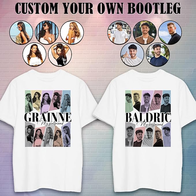 Custom Bootleg Rapper Graphic Tees Shirt – Retro 90s Vintage Style, Personalized Gift for Girlfriend, Birthday, Valentine