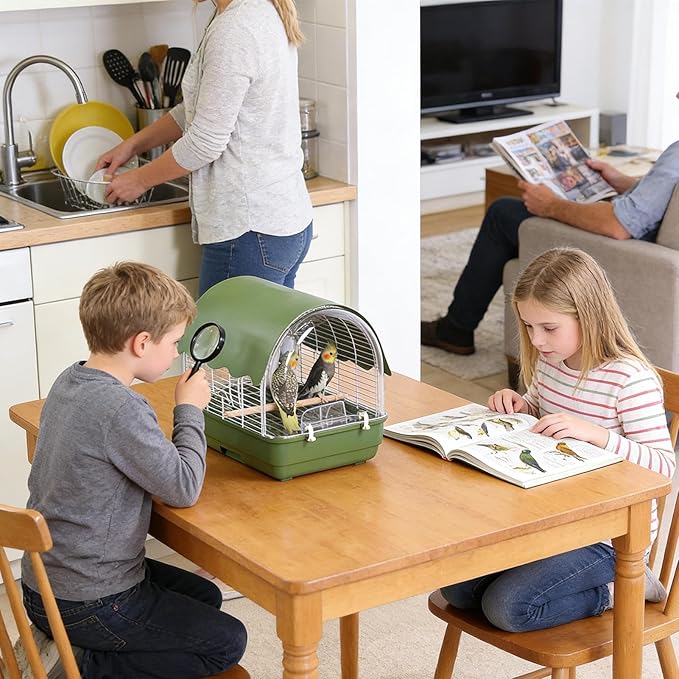 Travel Bird Cage | Portable Sunproof Bird Travel Carrier | Parakeet Carrying Cage,for Indoor Outdoor Balcony Living Room Park Parakeet Conure Canary Lovebird