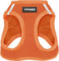 Best Pet Supplies Voyager Step-in Air Harness - All Weather Mesh, Reflective, No Pull Harness for Dogs, Cats - Secure with Hook & Loop Fastener, Buckle, Double D-Rings - Orange, XL