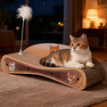 COZIWOW Cat Scratcher Lounge, Cat Scratching Board, Cardboard Lounge Bed, Durable Cat Scratching Pad Furniture Protector for Indoor Cats Kittens (Colorful)