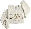 LOVELYPOD Custom Embroidered Dog Mom Sweatshirt with Dogs Names, Pet Photo Shirt, for Dog Lovers