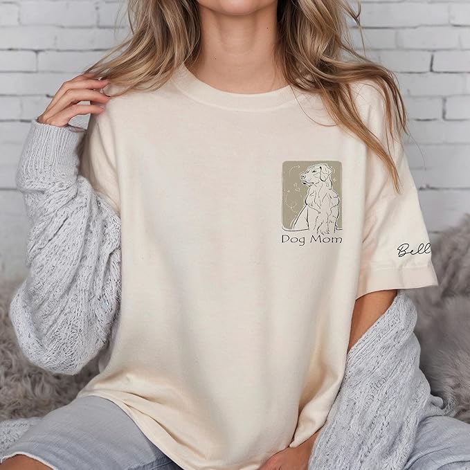 Custom Dog Mom Shirt Gifts for Women, Mother's Day Hoodie, Custom Shirt with Dog Picture for Women