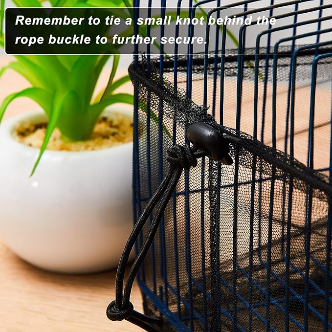 Shappy Large Bird Cage Seed Catcher,Bird Cage Cover Net Skirt Guard,Adjustable Soft Airy Mesh Net for Parrot Parakeet Macaw(118 x 15 Inch/ 300 x 37 cm,White)