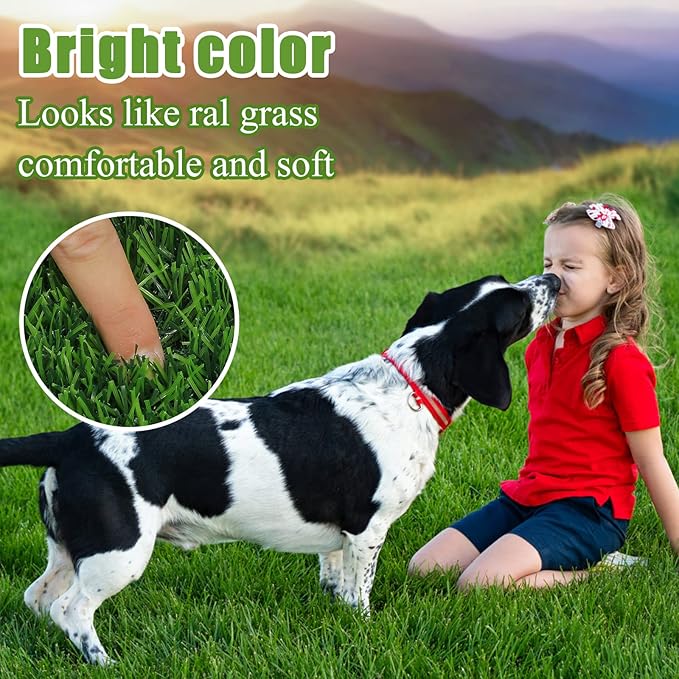 Bsmathom Artificial Grass Rug - Indoor/Outdoor, Fake Grass Turf for Patio, Balcony & Garden - 2x6Ft