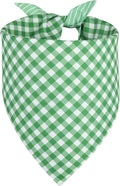 Dog Bandana Green Small 1PCS, Summer Spring Scarf for Boy and Girl, Durable Triangle Reversible Bibs Handkerchief for Puppy Pet