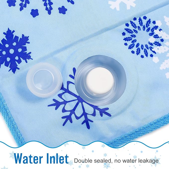 Upgrade Dog Cooling Mat Portable Water Injection Pet Cooling Pad Summer Self Cooling Ice Silk Pet Blanket Washable