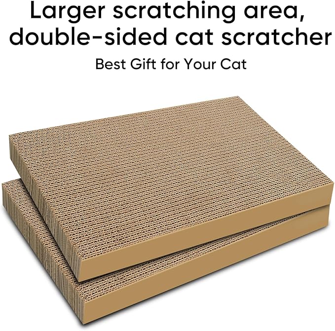 AGYM Cat Scratchers 8 Packs Refill Cat Scratching Pad Cardboard for Indoor Cats and Kitten, Large Size Cat Scratch Pad Board Easy for Cats to Scratch