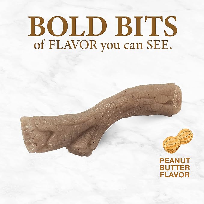 Nylabone Gourmet Style Strong Chew Toy Bundle, Toys for Dogs, Bacon & Peanut Butter Flavor, Small - Up to 25 lbs, 3 Pack