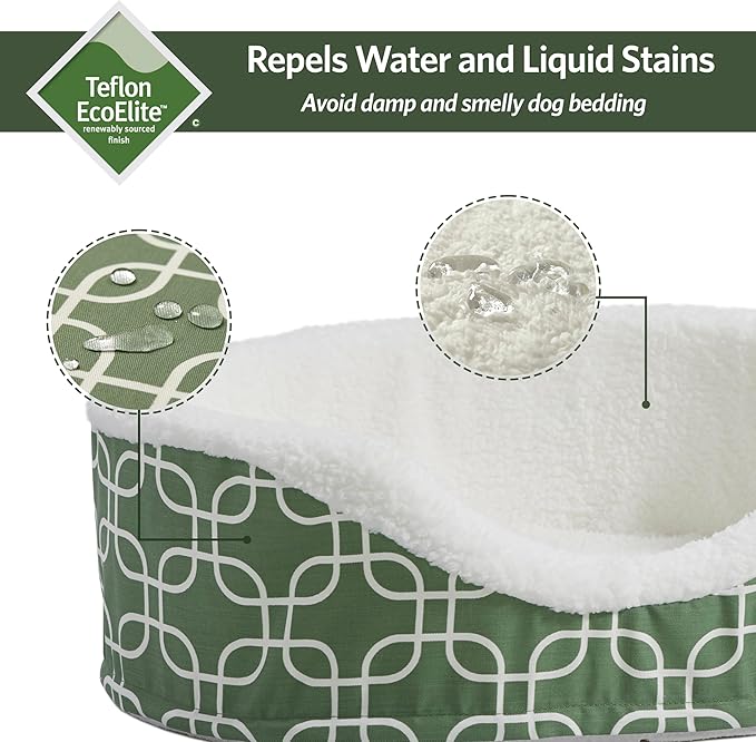 MidWest Homes for Pets Orthoperdic Egg-Crate Nesting Pet Bed w/Teflon Fabric Protector, Medium Green