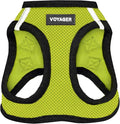Best Pet Supplies Voyager Step-in Air Harness - All Weather Mesh, Reflective, No Pull Harness for Dogs, Cats - Secure with Hook & Loop Fastener, Buckle, Double D-Rings - Lime Green/Black Trim, L