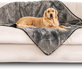 PupProtector Waterproof Throw Blanket for Dogs and Cats, Pet Blanket Cover for Couches, Sofas, Beds, Car Seats, Furniture, Calming Soft Faux Fur, Dark Grey, Original (60" L x 50" W)