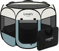 Love's cabin Pet Puppy Dog Playpen, Large Dog Tent Crates Cage Indoor/Outdoor, Portable Playpen for Cat, Foldable Pop Up Dog Kennel Playpen with Carring Case, Removable Zipper Top, Moss Green