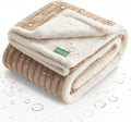Waterproof Puppy Blankets for Small Dogs - Cozy Fleece Calming Cat Blanket for Couch Furniture Protector, Washable Dog Blankets for Indoors & Outdoors, Linen, 25"x35"