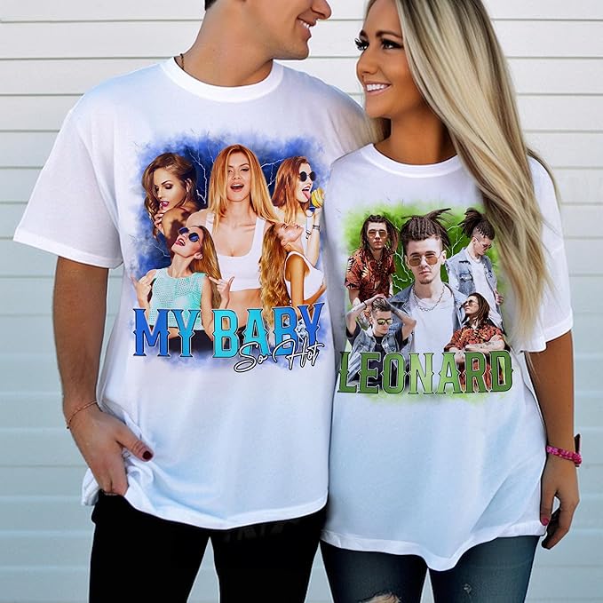 Custom Bootleg Rapper Graphic Tees Shirt – Retro 90s Vintage Style, Personalized Gift for Girlfriend, Birthday, Valentine