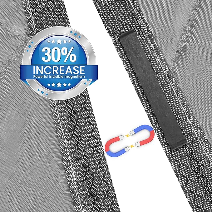 Cotton Thermal Door Screen Draft Stopper Cover Made of Oxford and Cotton Fill Fit 32x80inch Door Screen Door Itself Size 34x82inch Curtains for Winter, Insulated Door Curtain for Doors