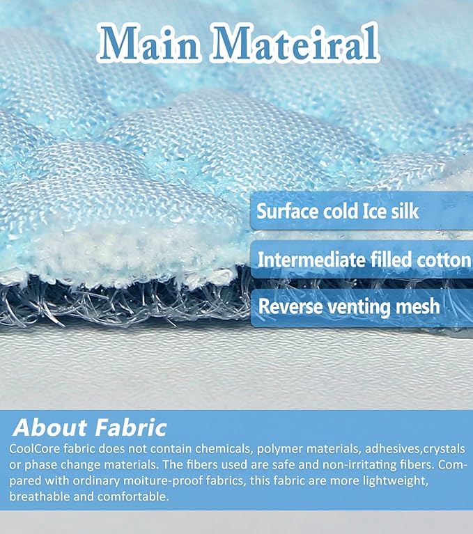 SOMOYA Dogs Cooling Mat Pet Cool Pads Blanket Sleeping Kennel Mat,Washable Ice Silk Sleep Mat Pad Breathable for Large Dogs Cats Medium