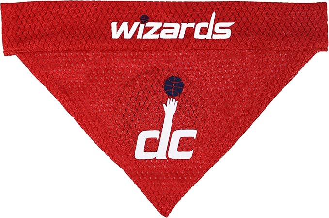 Pets First NBA Dog Bandana - Washington Wizards Reversible Pet Bandana. 2 Sided Home & Away Sports Bandana with a PREMIUM Embroidery TEAM Logo, Small/Medium