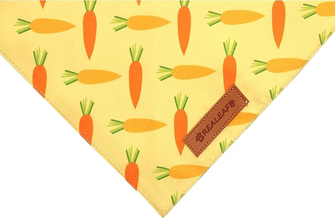 Realeaf Easter Dog Bandanas 2 Pack, Triangle Reversible Pet Scarf for Boy and Girl, Premium Durable Fabric, Holiday Bandana for Small Medium Large and Extra Large Dogs (X-Large)