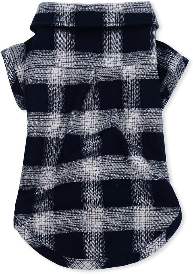 Koneseve Dog Shirt Pet Plaid Clothes T-Shirts Sweater Bottoming Shirt for Small Dog Cat Puppy Grid Adorable Wearing Stylish Cozy Halloween,Christmas Costumes (Blue;M/Medium)