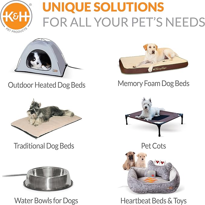 K&H Pet Products Cool Bed III Dog Cooling Mat, Indoor Outdoor Cooling Beds for Medium Dogs, Chilling Pet Pad for in Home, Outdoor Houses, Crates, Yards, Porches - Medium 32 X 22in Chill Blue
