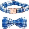 Lionheart glory Dog Collar, Boy Dog Collar Bowtie Blue Adjustable Dog Bowtie Collar Bows Dog Collar for X-Small Puppy
