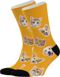 D-Story Custom Face Socks, Personalized Photo Picture on Socks, Unisex Athletic Crew Socks for Men Women