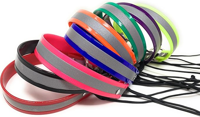 Sparky Pet Co - Surefit ECollar Replacement Strap - Bungee Dog Collar - Waterproof - Adjustable - Secure Nexus Wheel Lock - for Electronic Training & Invisible Fence Systems - 1" (Reflective Black)