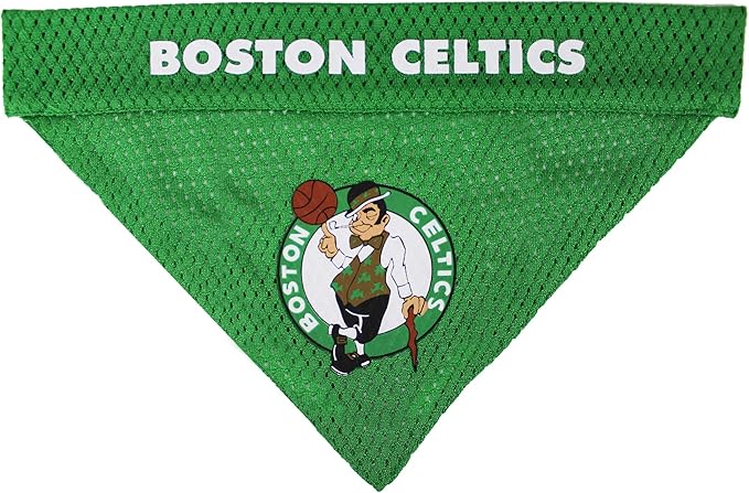 Pets First NBA Dog Bandana - Boston Celtics Reversible Pet Bandana. 2 Sided Home & Away Sports Bandana with a PREMIUM Embroidery TEAM Logo, Large/X-Large
