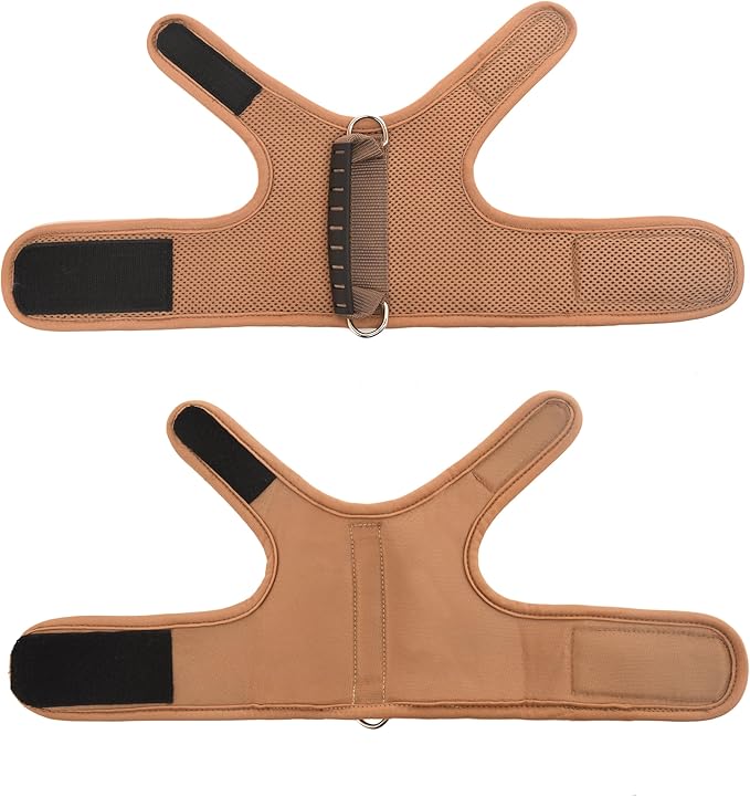 Cat Harness and Leash for Walking Escape Proof Breathable Mesh Fabric, Solid Brown, XX-Large, Adjustable Cat Walking Jackets with Handle, Padded Stylish Cat Vest