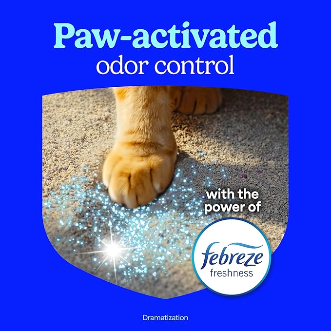 Fresh Step Clumping Cat Litter, Multi-Cat, Long Lasting Odor Control Kitty Litter with Activated Charcoal, Low Dust Formula, 14 lb