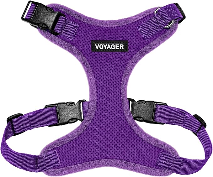 Voyager Step-in Pet Harness - All Weather Mesh, Adjustable Step in Harness for Cats and Dogs by Best Pet Supplies - Purple, M