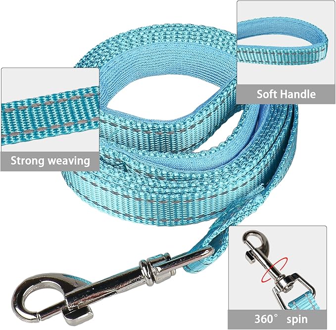 YIMEIS Dog Harness and Leash Set, No Pull Soft Mesh Pet Harness, Reflective Adjustable Puppy Vest for Small Medium Large Dogs, Cats (Sky Blue, Medium (Pack of 1)