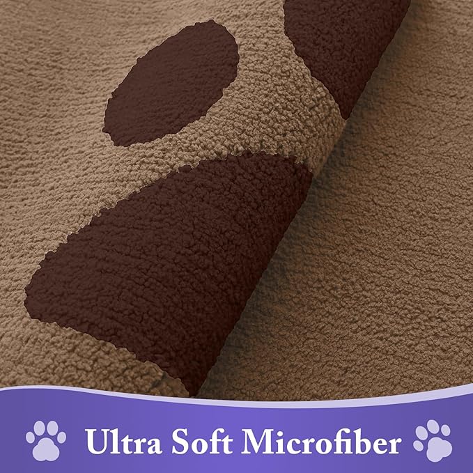 Buganda Dog Door Mat for Muddy Paws, Absorbent Dirt Trapper Non Slip Indoor Doormats, Washable Low-Profile Mat for Mud Dogs, Entryway Carpet for Inside Floor (30x20 Inches, Beige)