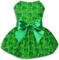 St. Patrick's Day Dog Dress Custom Name Puppy Outfit with Clover Cute Pet Skirt for Small Dogs & Cats