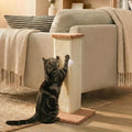 PETKARAY Couch Corner Cat Scratcher, 22.5" Sisal Scratching Post for Indoor Cats, Corner Wall Scratch Pad for Furniture Protection, Plush Base, Medium