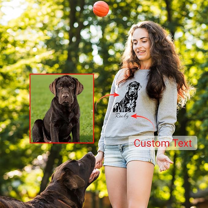 Easycosy Custom Sweatshirt for Couples Men Women, Personalized Hoodies Valentine's Day Gift Matching Sweater for Him Her
