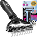 Pat Your Pet Deshedding Dog Brush For Shedding – Cat Brushes For Indoor Cats, Double-Sided Cat Brush Deshedding & Grooming Tool For Long Haired And Short Haired Dogs, Skin-Friendly