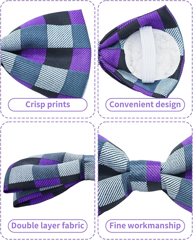 PET SHOW 5 Pack Pet Big Dogs Collar Embellishment Attachment Bow Ties for Medium Large Dogs Collar Charms Accessories Slides Bowties for Birthday Wedding Parties Assorted A Style