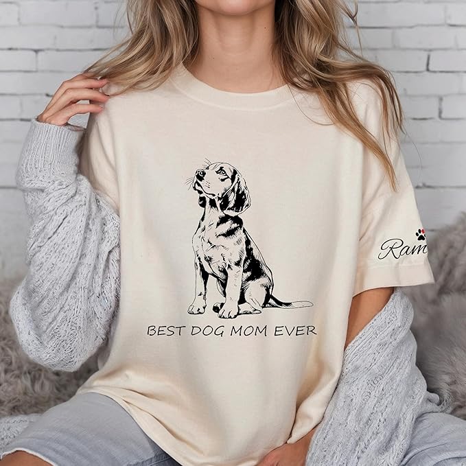 Custom Dog Mom Shirt Gifts for Women, Mother's Day Hoodie, Custom Shirt with Dog Picture for Women