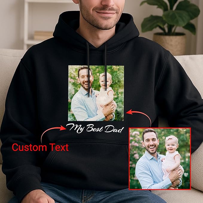 Easycosy Custom Sweatshirt for Couples Men Women, Personalized Hoodies Valentine's Day Gift Matching Sweater for Him Her