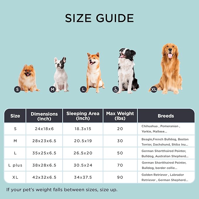 Bedsure Orthopedic Dog Bed Medium Size Dogs - Washable Medium Dog Cat Bed Waterproof, Comfort Pet Couch Sofa with Washable Removable Cover, Pets Bed with Nonskid Bottom, Cooling Grey, 28"