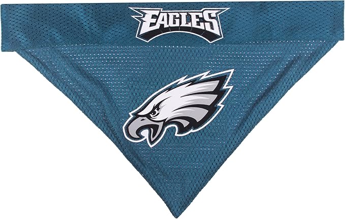 Pets First NFL Philadelphia Eagles Reversible Bandana Size XX-Large for Dogs & Cats. 2 Sided Sports Bandana, Premium Embroidery Team Logo, Many NFL Teams Available