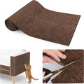 Cat Scratching mat Self-Adhesive, Trimmable Furniture Protector for Couch, Sofa, Wall & Cat Trees - Durable Scratch Pad with Nano Tape, DIY Climbing Carpet for Indoor Cats (Brown, 78.7"x15.8")