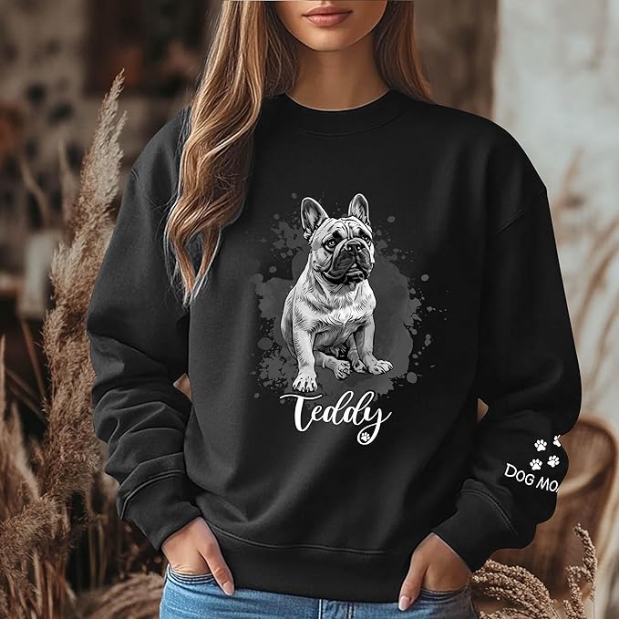CHIARA CONTI11 Custom Dog Hoodie, Custom Pet Gifts, Custom Dog Shirt, Custom Dog Sweatshirt, Valentine's Day Gift