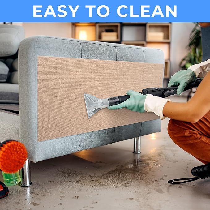 Cat Carpet remnants Cat Scratching Mat Trimmable Self-Adhesive Carpet DIY Climbing Scratcher Scratch Furniture Protector Covering Posts (78.7" x 15.8" Beige)