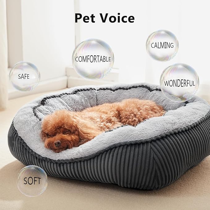SIWA MARY Medium Dog Bed for Medium Large Dogs, Rectangle Dog Bed Medium Size Dog, Washable Orthopedic Pet Bed, Durable Calming Puppy Bed with Anti-Slip Bottom(30"x 24"x 9")